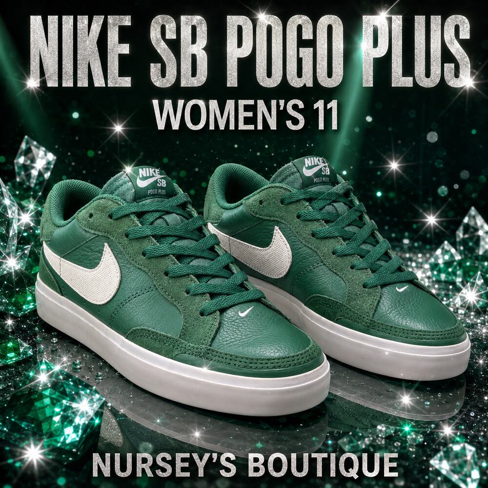 Nike SB Zoom Pogo Plus Premium Gorge Green Womens 11 Skate DQ5127-300